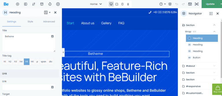 Bebuilder của Betheme