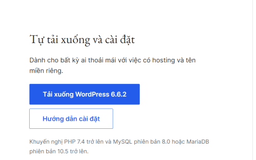 Tai xuong WordPress mac dinh